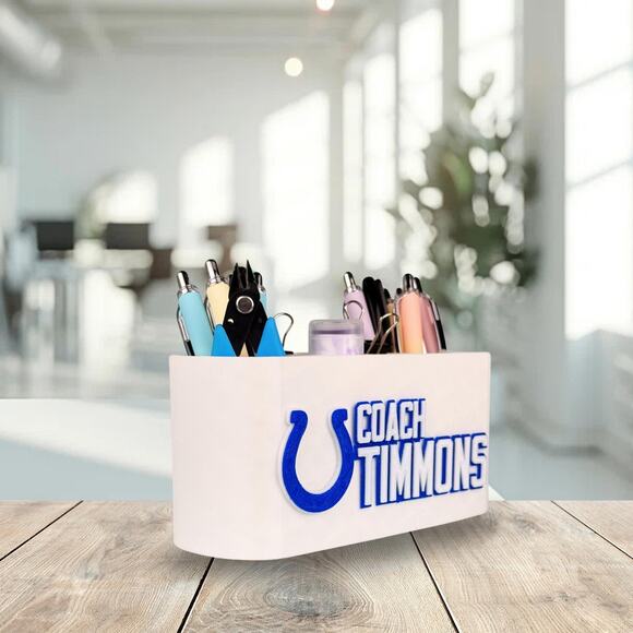 Personalized Indianapolis Colts Desk Organizer, Colts Gift, Colts Office Decor - Picture 5 of 8